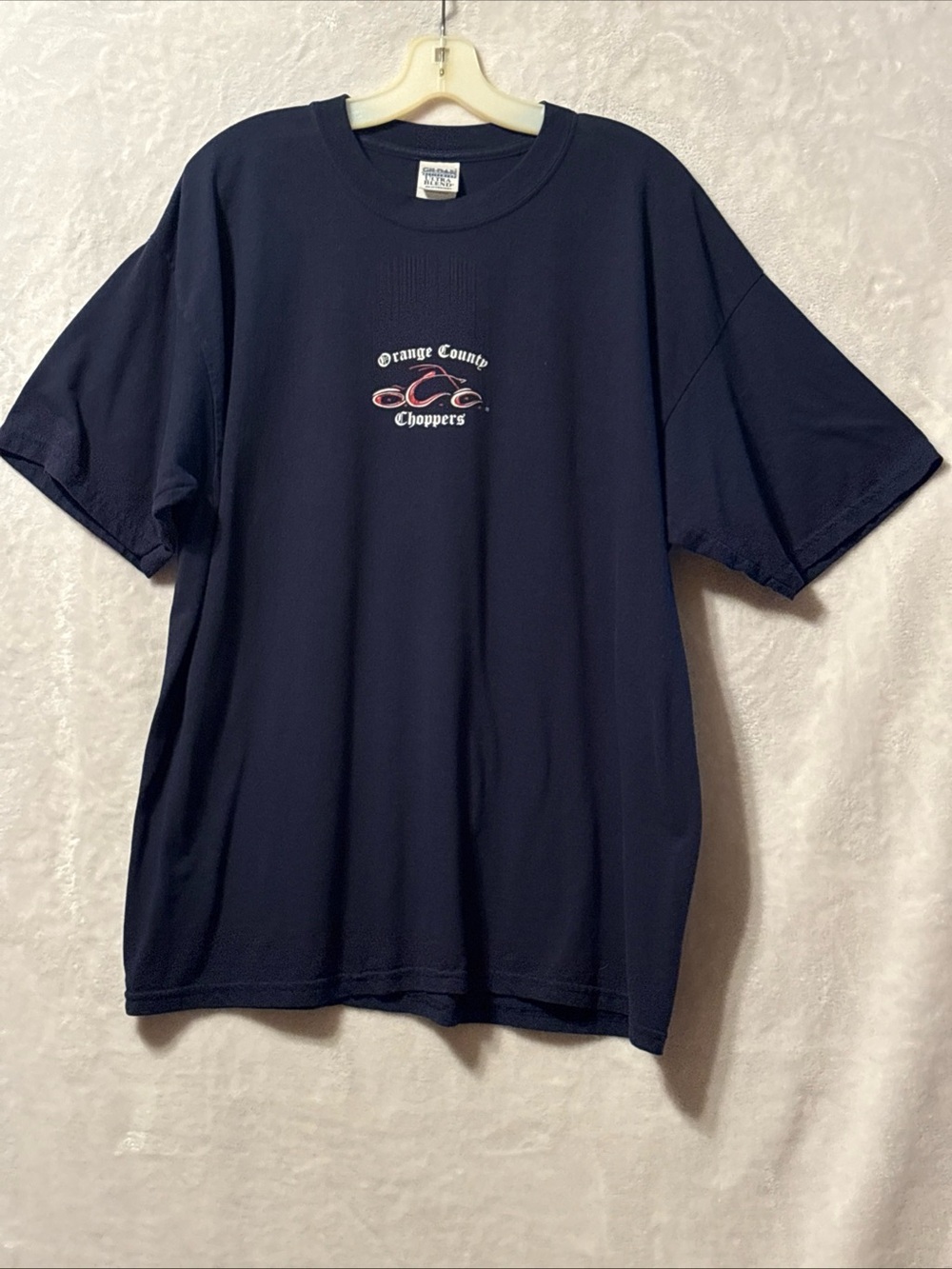 Y2K Gildan Navy Orange County Choppers Short Sleeve Tee
